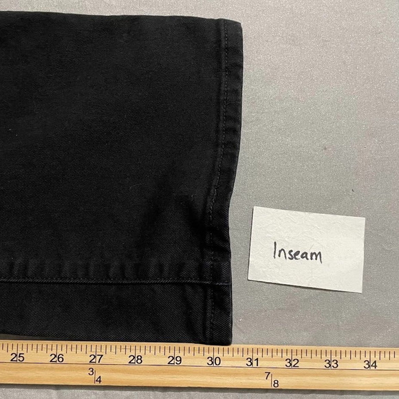 Levis 550 Womens Size 16 M Relaxed Boot Cut Dark Black Denim Jeans Classic - Picture 12 of 12